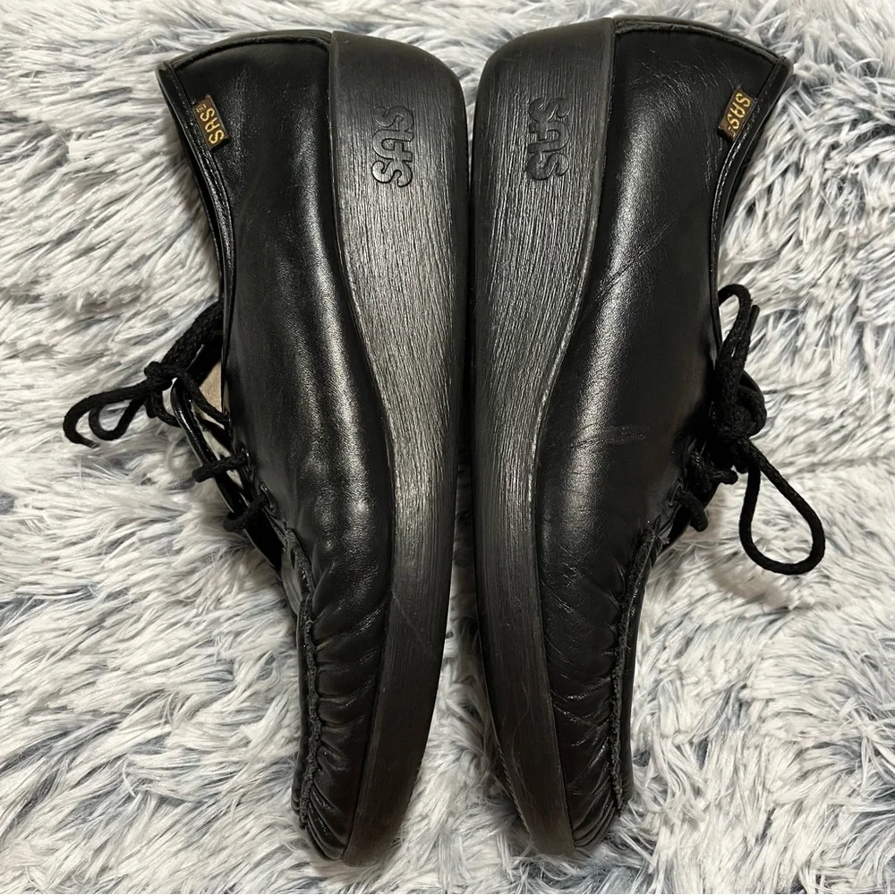 SAS Women's Black Leather Oxfords - Comfort Shoes - Size 8.5 - Picture 6 of 16